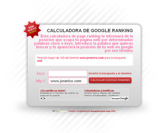 Google page ranking