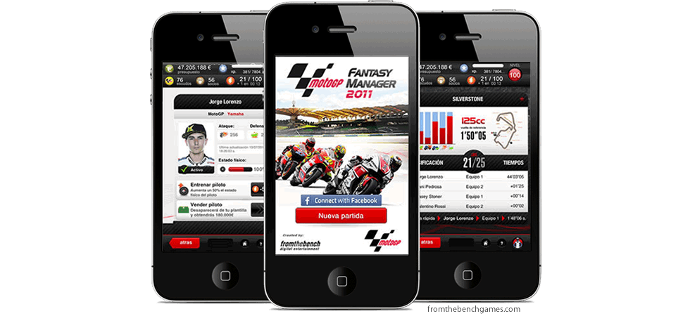 Diseño interface MotoGP Fantasy Manager